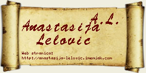 Anastasija Lelović vizit kartica